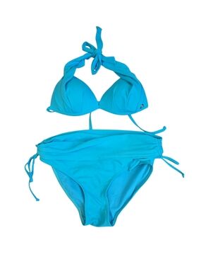 Aqua Bright Turquoise Halter Bikini Set
